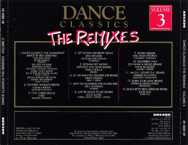 Various : Dance Classics - The Remixes Volume 3 (CD, Comp)