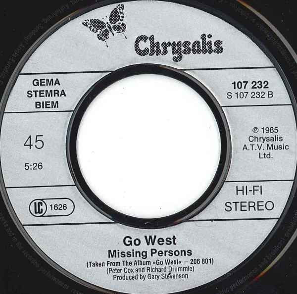 Go West : We Close Our Eyes (7", Single)