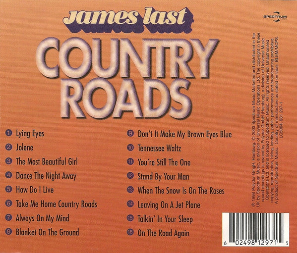 James Last : Country Roads (CD, Album, RE)
