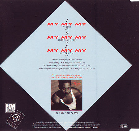 Johnny Gill : My My My (CD, Maxi)