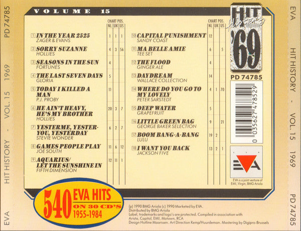 Various : Hit History '69 - Volume 15 (CD, Comp)