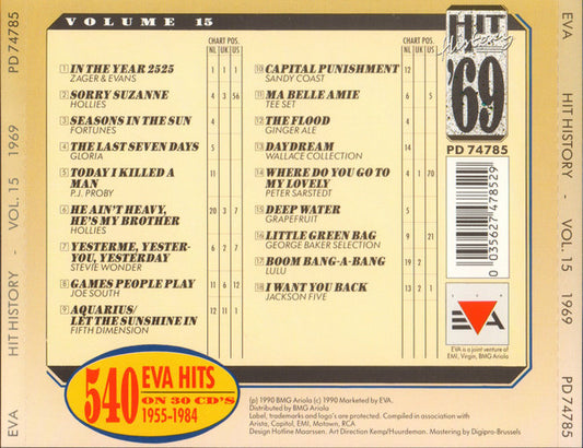 Various : Hit History '69 - Volume 15 (CD, Comp)