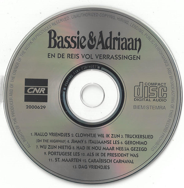Bassie & Adriaan : En De Reis Vol Verrassingen (CD, Album)