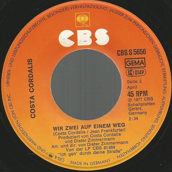 Costa Cordalis : Don Pedro (Ein Küßchen In Ehren...) (7", Single)