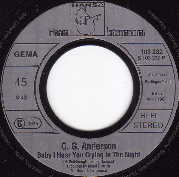 G.G. Anderson : Mama Lorraine (7", Single)