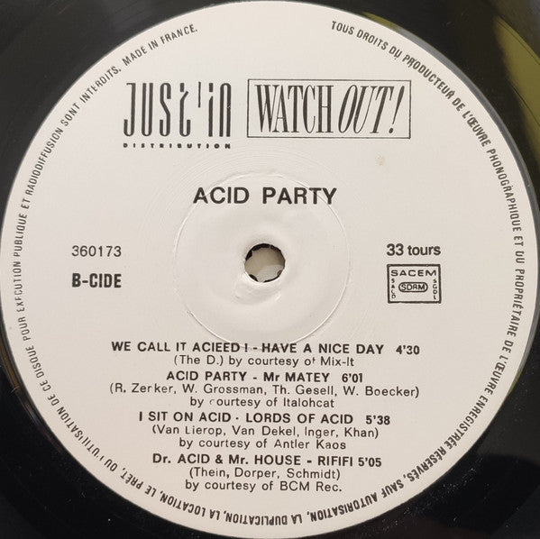 Various : Acid Party (LP, Comp)