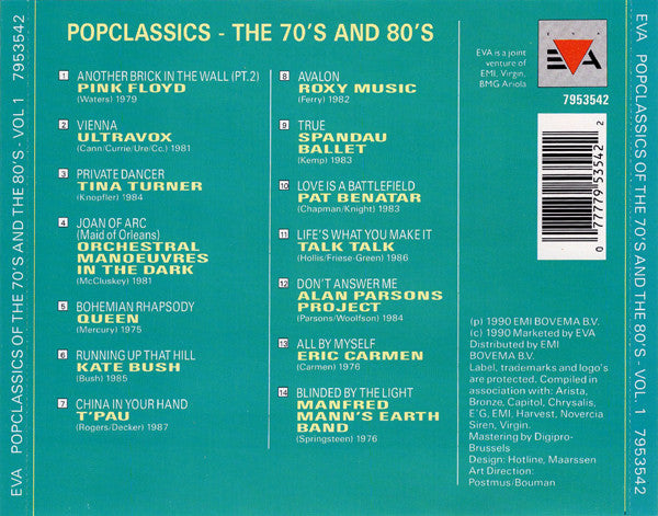 Various : Popclassics Of The 70's And 80's - Vol. 1 (CD, Comp)