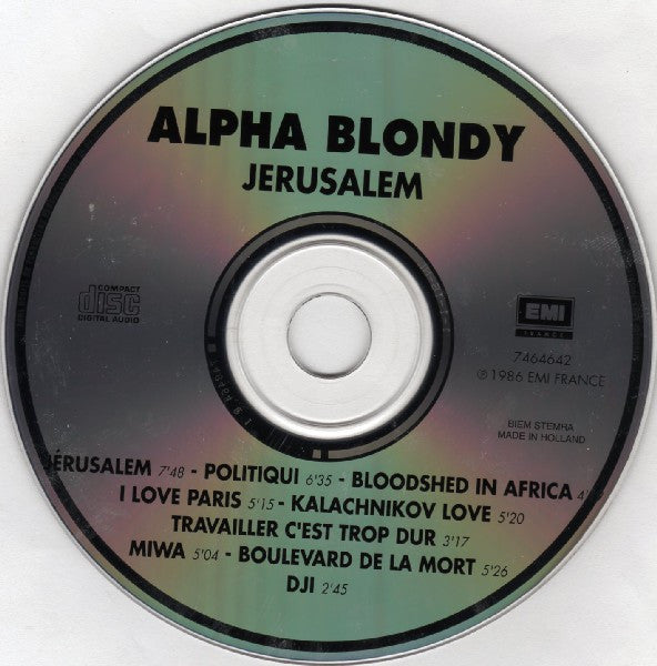 Alpha Blondy And The Wailers : Jérusalem (CD, Album, RE)