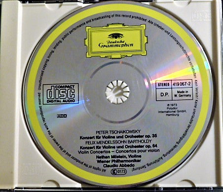 Tschaikowsky* • Mendelssohn* - Nathan Milstein, Wiener Philharmoniker, Claudio Abbado : Violinkonzerte (CD, Album, RE, RM)