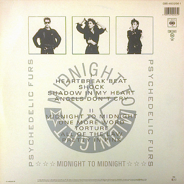 The Psychedelic Furs : Midnight To Midnight (LP, Album)