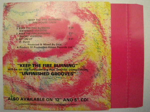The House Crew : Keep The Fire Burning (CD, Maxi)
