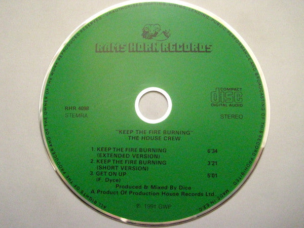 The House Crew : Keep The Fire Burning (CD, Maxi)