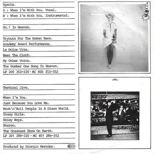 Sparks : When I'm With You (7", Single)