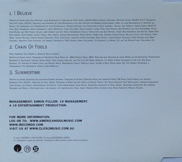 Fantasia (4) : I Believe (CD, Single)