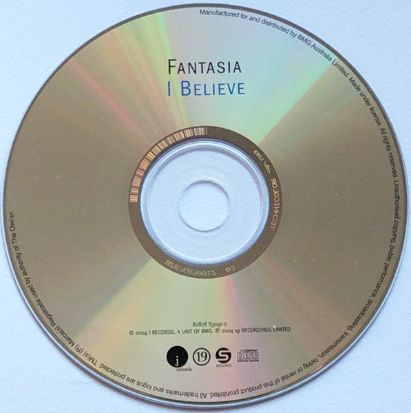 Fantasia (4) : I Believe (CD, Single)