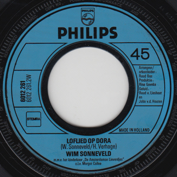 Wim Sonneveld : Josefien / Loflied Op Dora (7", Single)