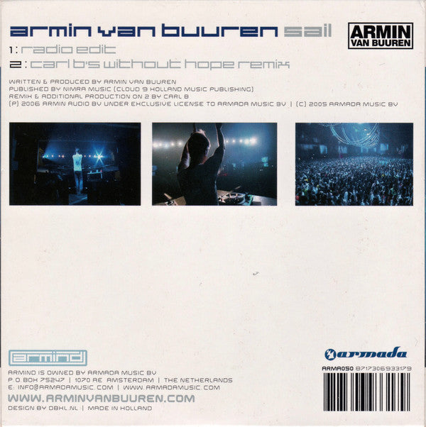 Armin van Buuren : Sail (CD, Single)