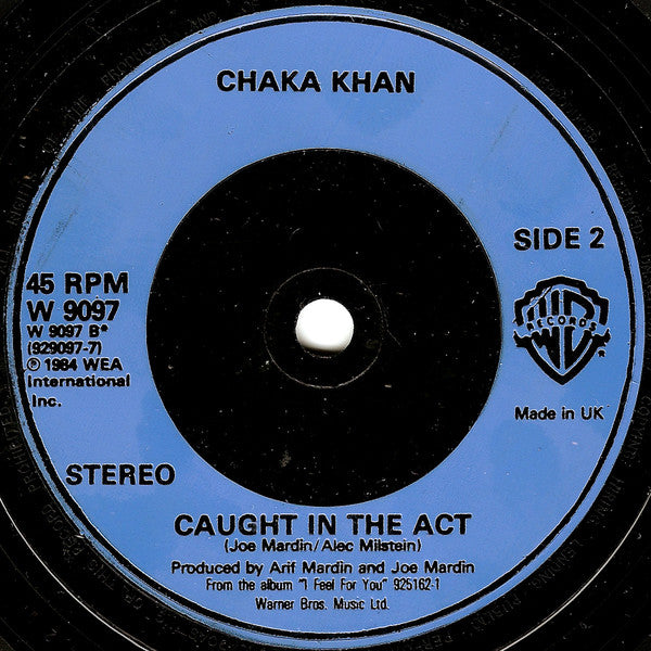 Chaka Khan : This Is My Night (7", Single, Blu)