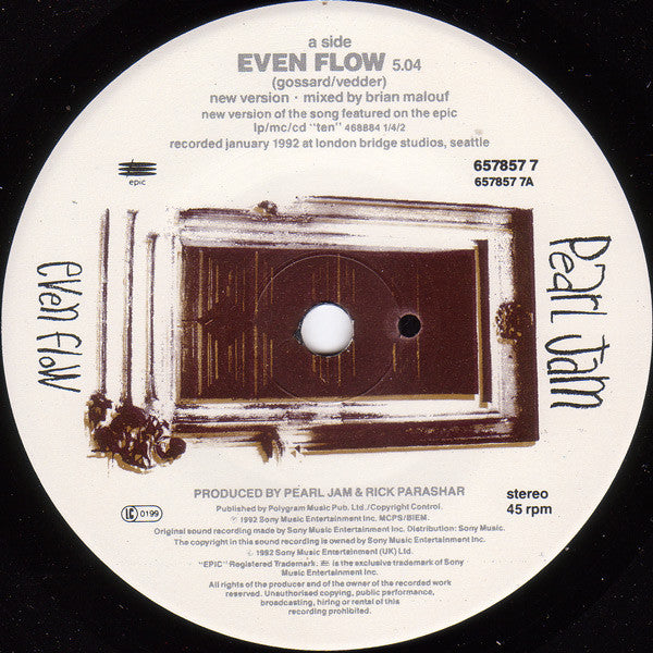 Pearl Jam : Even Flow (7", Single)