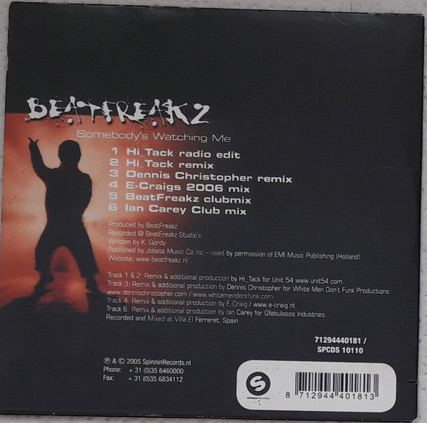 BeatFreakz : Somebody's Watching Me (CD, Single, Car)