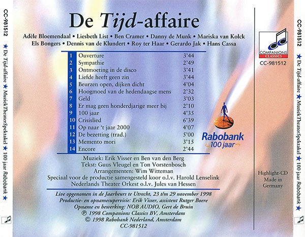 Various : De Tijd-affaire (MuziekTheaterSpektakel) (100 Jaar Rabobank) (CD, Album)