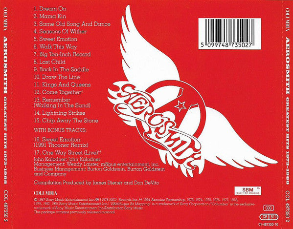 Aerosmith : Aerosmith's Greatest Hits 1973-1988 (CD, Comp, RE, RM)