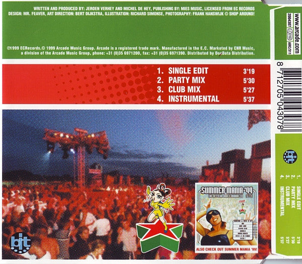 Grooveyard Feat. Michel De Hey : Take Me To The Bridge! (Official Theme From FFWD Heineken Dance Parade 1999) (CD, Maxi)