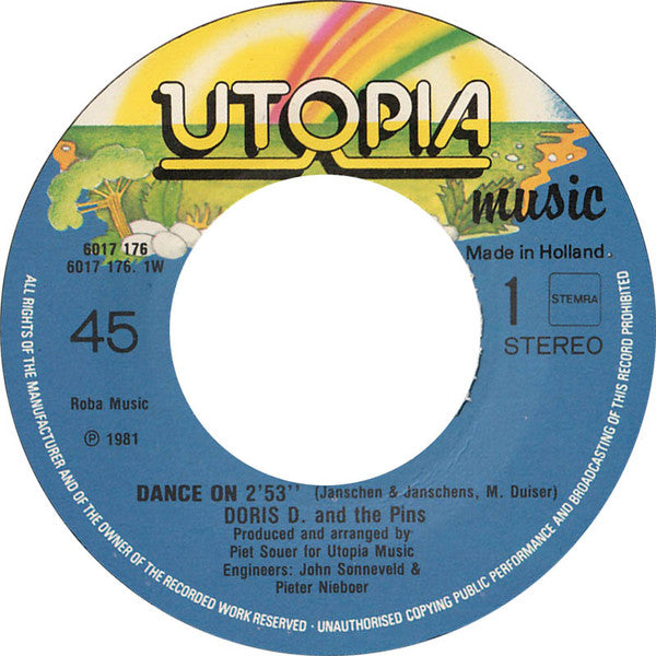 Doris D And The Pins : Dance On (7", Single, Tex)