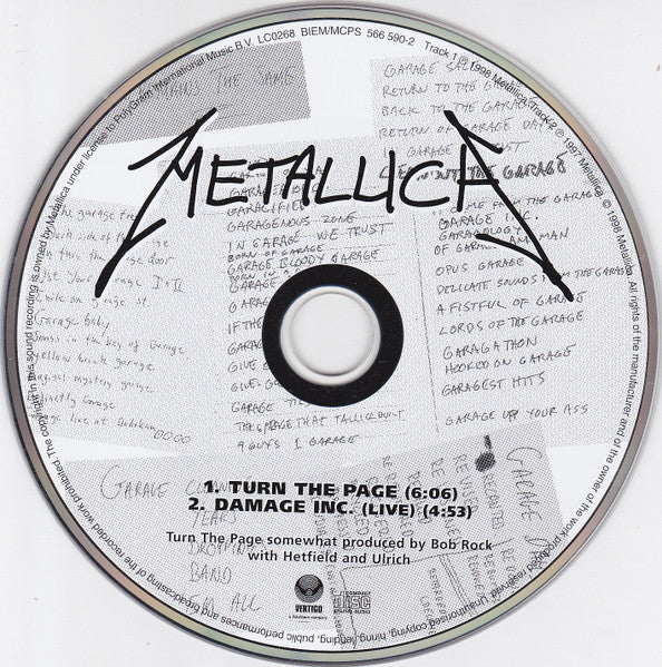 Metallica : Turn The Page (CD, Single, Car)