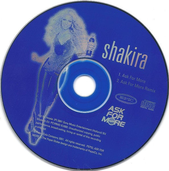 Shakira : Ask For More (CD, Promo)