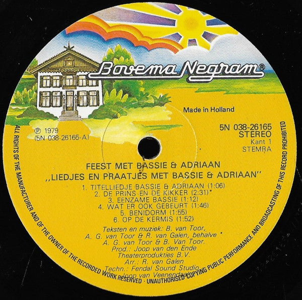 Bassie & Adriaan : Feest Met Bassie & Adriaan (LP)