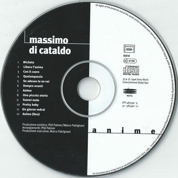 Massimo Di Cataldo : Anime  (CD, Album, RE)