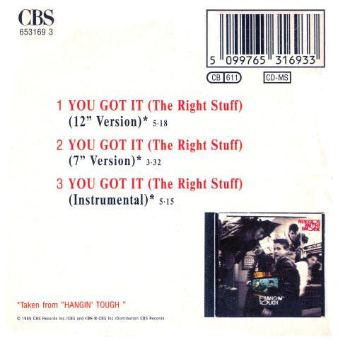 New Kids On The Block : You Got It (The Right Stuff) (CD, Mini, Maxi)