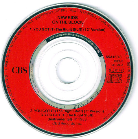 New Kids On The Block : You Got It (The Right Stuff) (CD, Mini, Maxi)