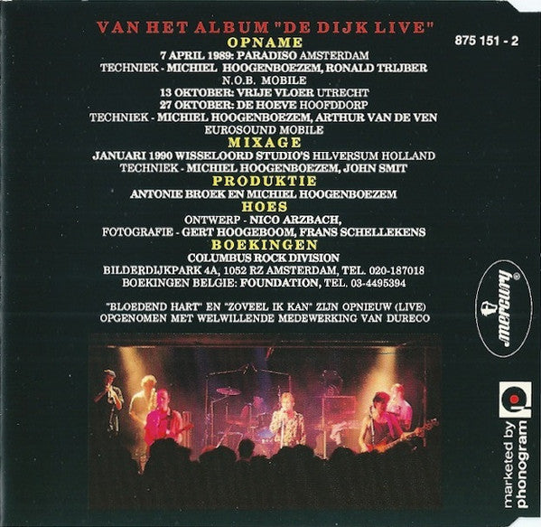 De Dijk : Bloedend Hart (Live) (CD, Maxi)