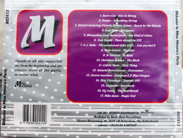 Miss Monica : Welcome To Miss Monica's Party (CD, Mixed)