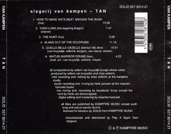 Slagerij Van Kampen : Tan (CD, Album, RE)