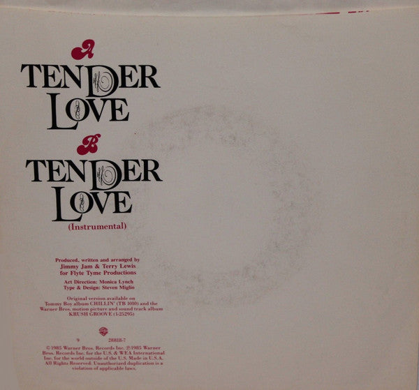 Force MD's : Tender Love (7", Single, Spe)