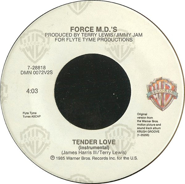 Force MD's : Tender Love (7", Single, Spe)