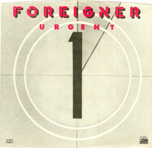 Foreigner : Urgent (7", Single, Spe)