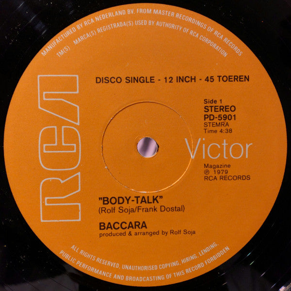 Baccara : Body-Talk (12", Single)