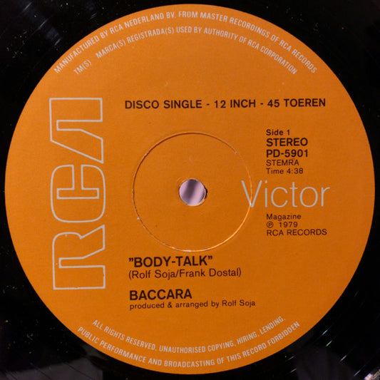 Baccara : Body-Talk (12", Single)