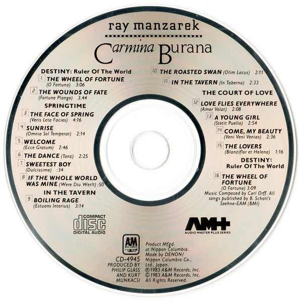 Ray Manzarek : Carmina Burana (CD, Album)