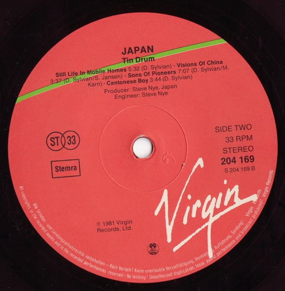 Japan : Tin Drum (LP, Album)