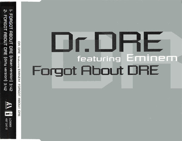 Dr. Dre Featuring Eminem : Forgot About Dre (CD, Single, Promo)