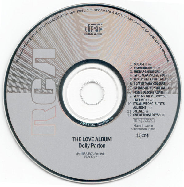 Dolly Parton : The Love Album (CD, Comp)
