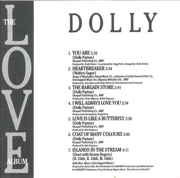 Dolly Parton : The Love Album (CD, Comp)