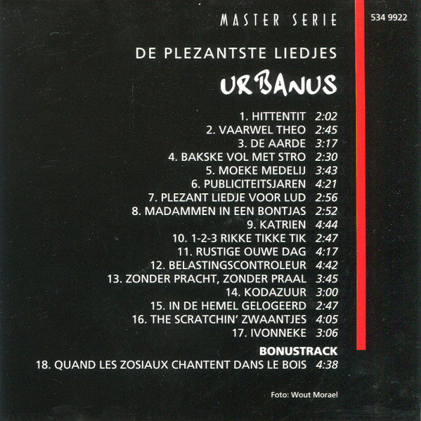 Urbanus : De Plezantste Liedjes (CD, Comp)
