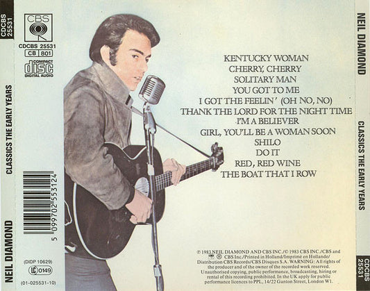Neil Diamond : Classics The Early Years (CD, Comp)