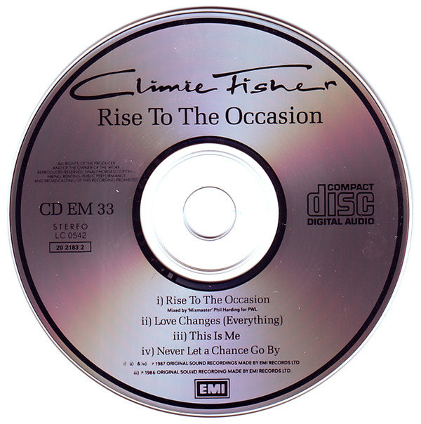Climie Fisher : Rise To The Occasion (CD, Maxi)